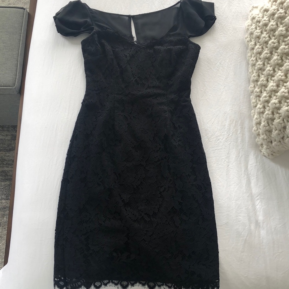 White House black market lace cap sleeve dress